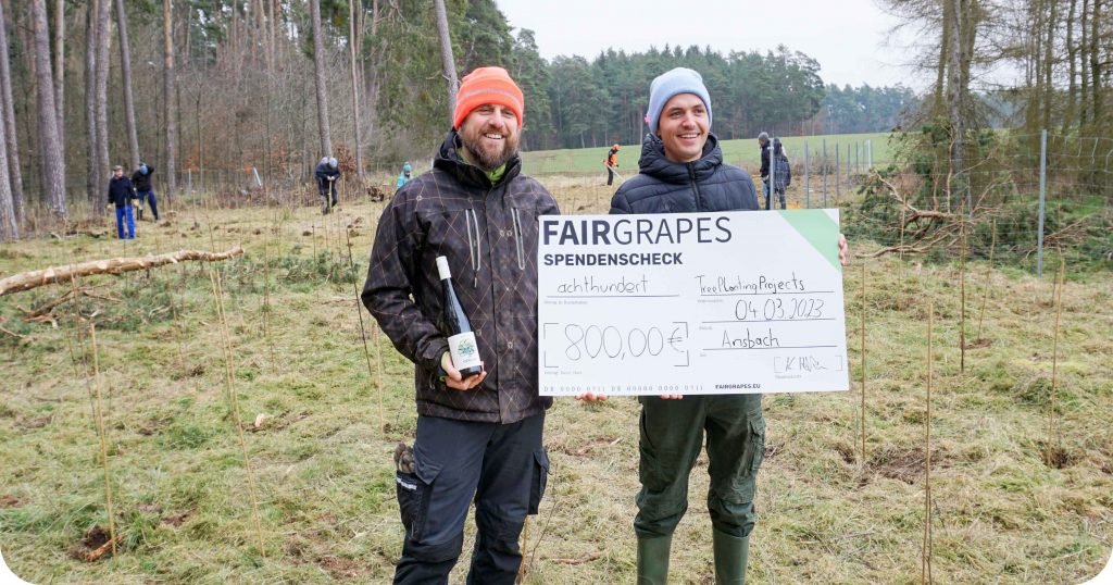 Unternehmensspende von FairGrapes an TreePlantingProjects
